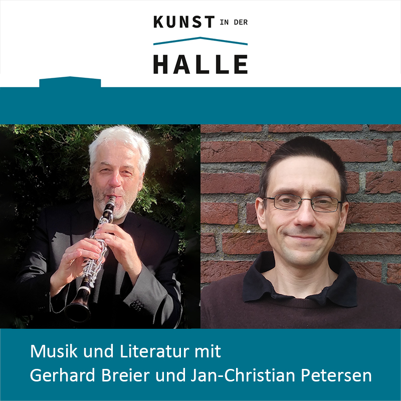 Gerhard Breier und Jan-Christian Petersen bei der Ausstellung Kunst in der Halle 2024, Eckernförde